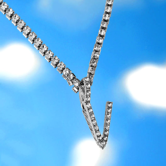 Icy Initial Cuban Necklace