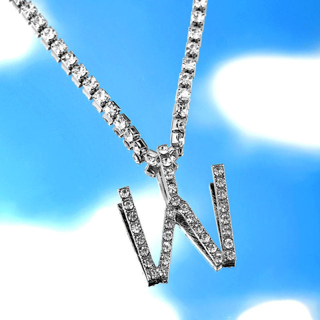 Icy Initial Cuban Necklace