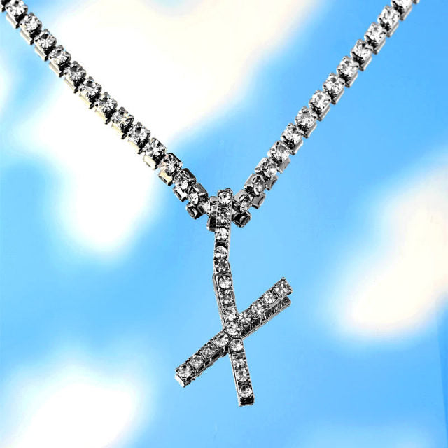 Icy Initial Cuban Necklace