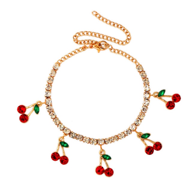 Cherry Anklet Bracelet