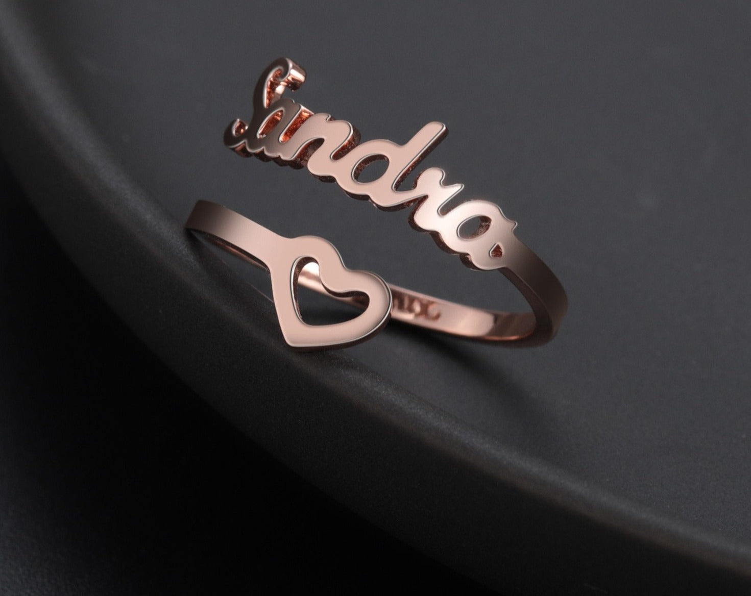 Personalized Heart Ring