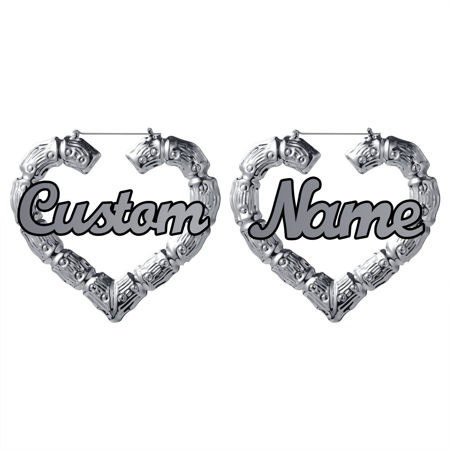 Personalized Heart Hoop Earrings - Limitless Jewellery