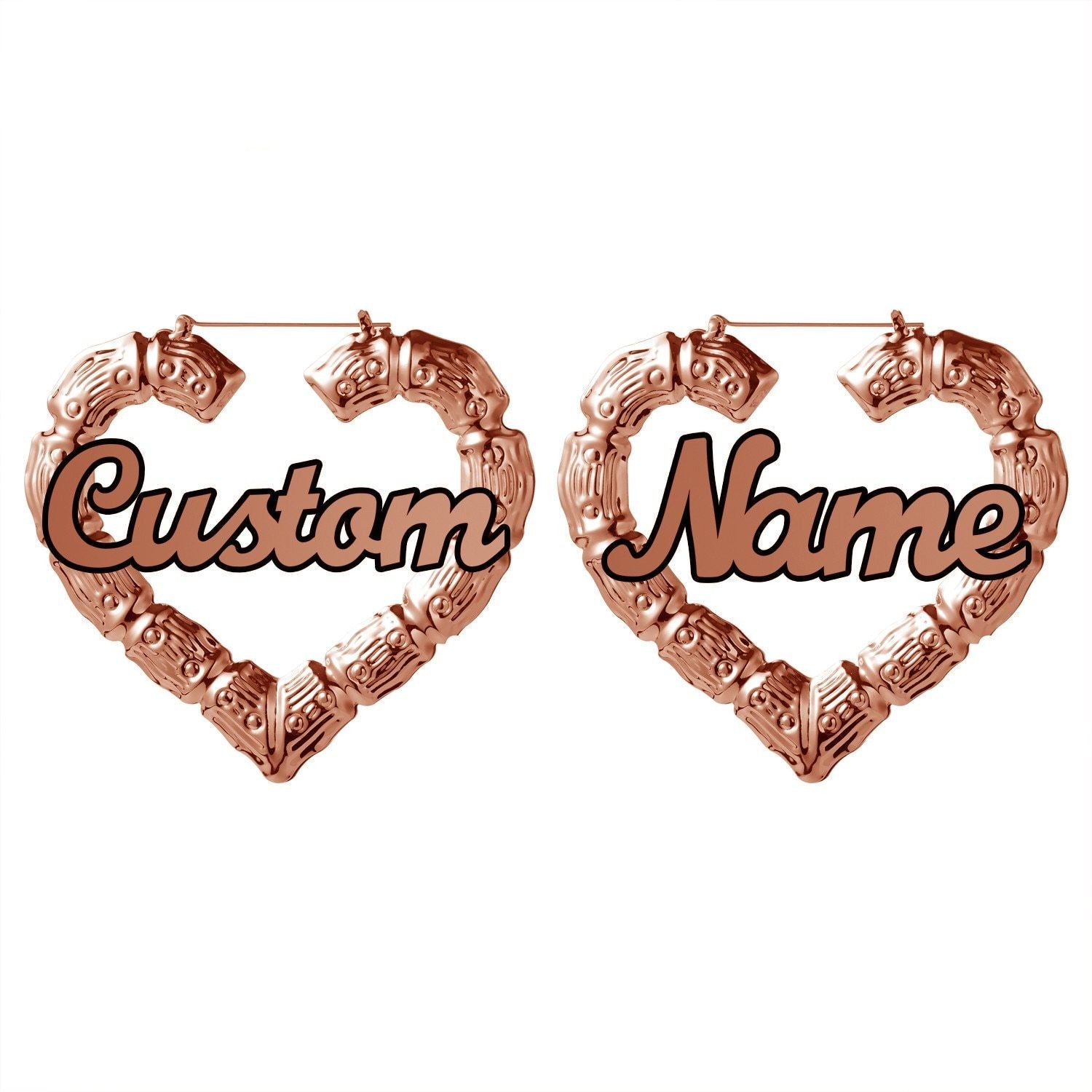 Personalized Heart Hoop Earrings - Limitless Jewellery