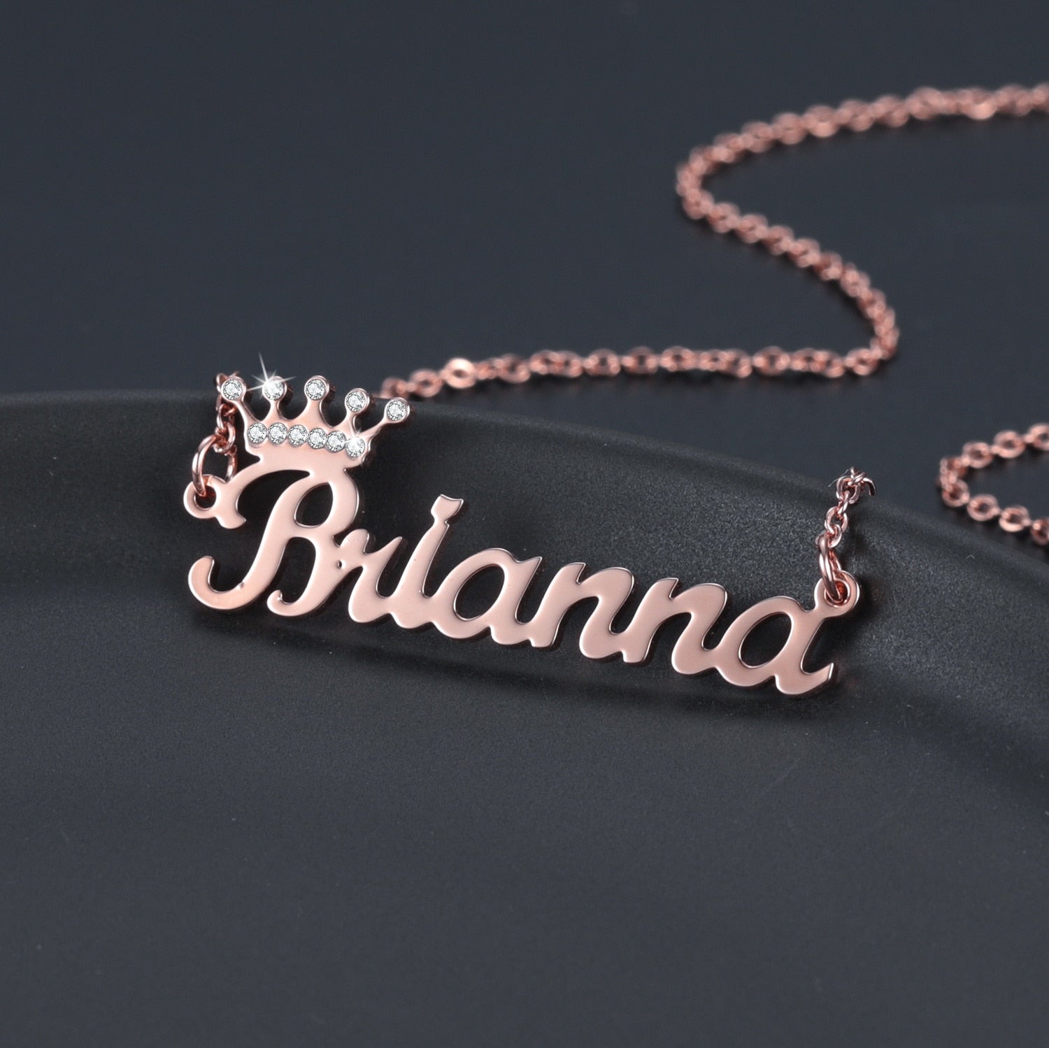 Personalized ICED Crown Name Necklace - Limitless Jewellery