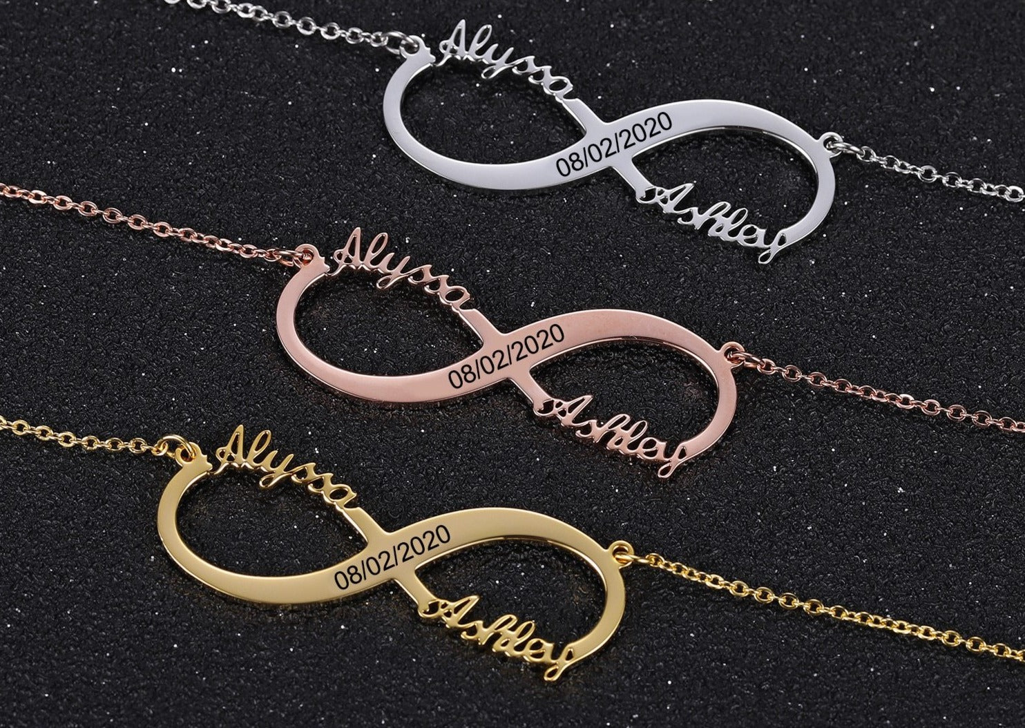 Personalized Date Infinity Necklace