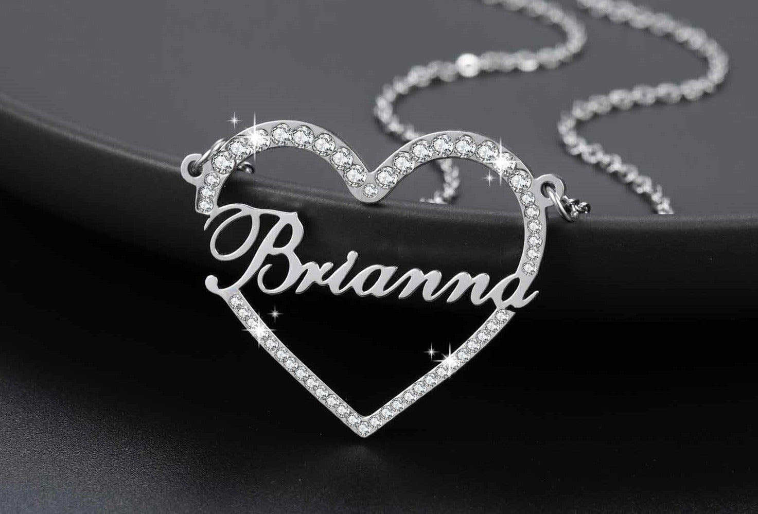 Personalized Iced Heart Necklace - Limitless Jewellery