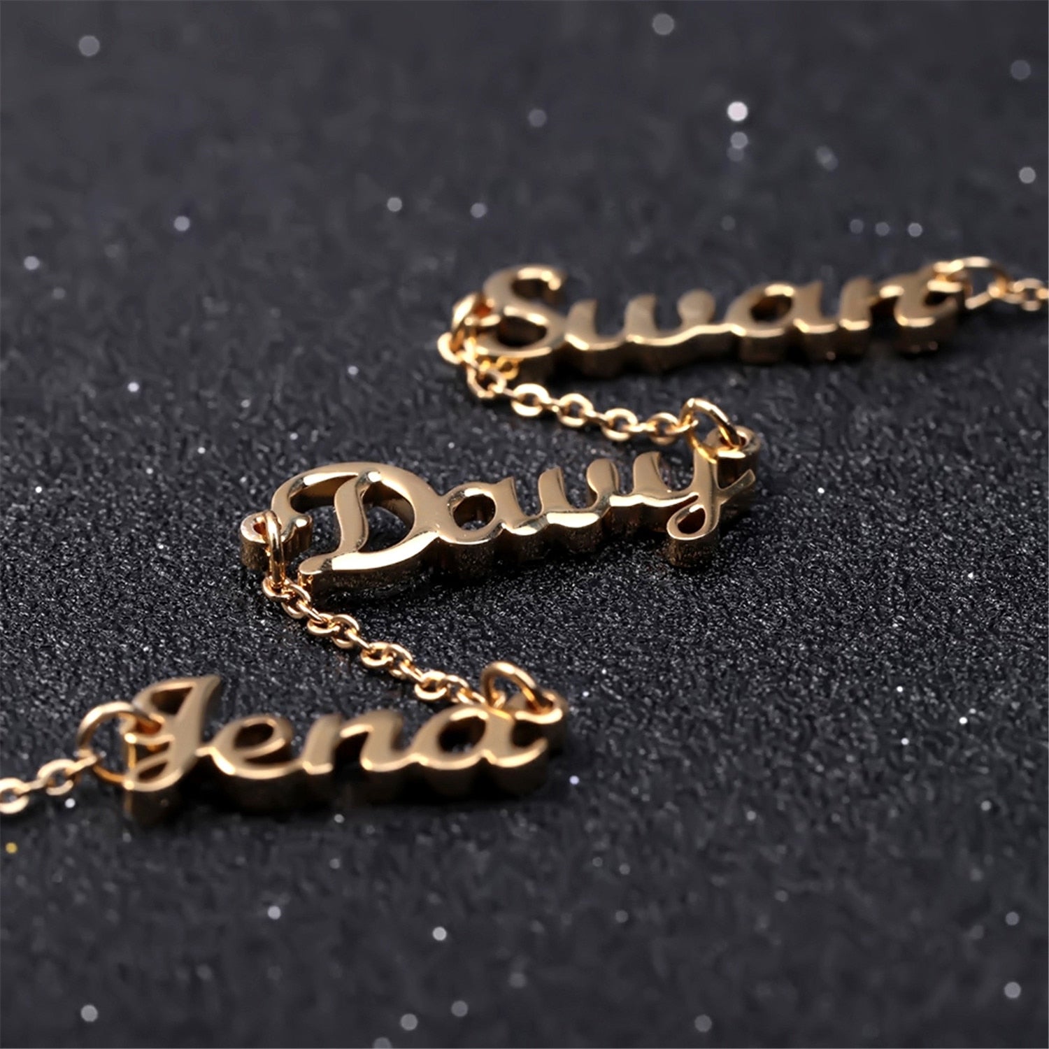 Personalized Three Names Necklace