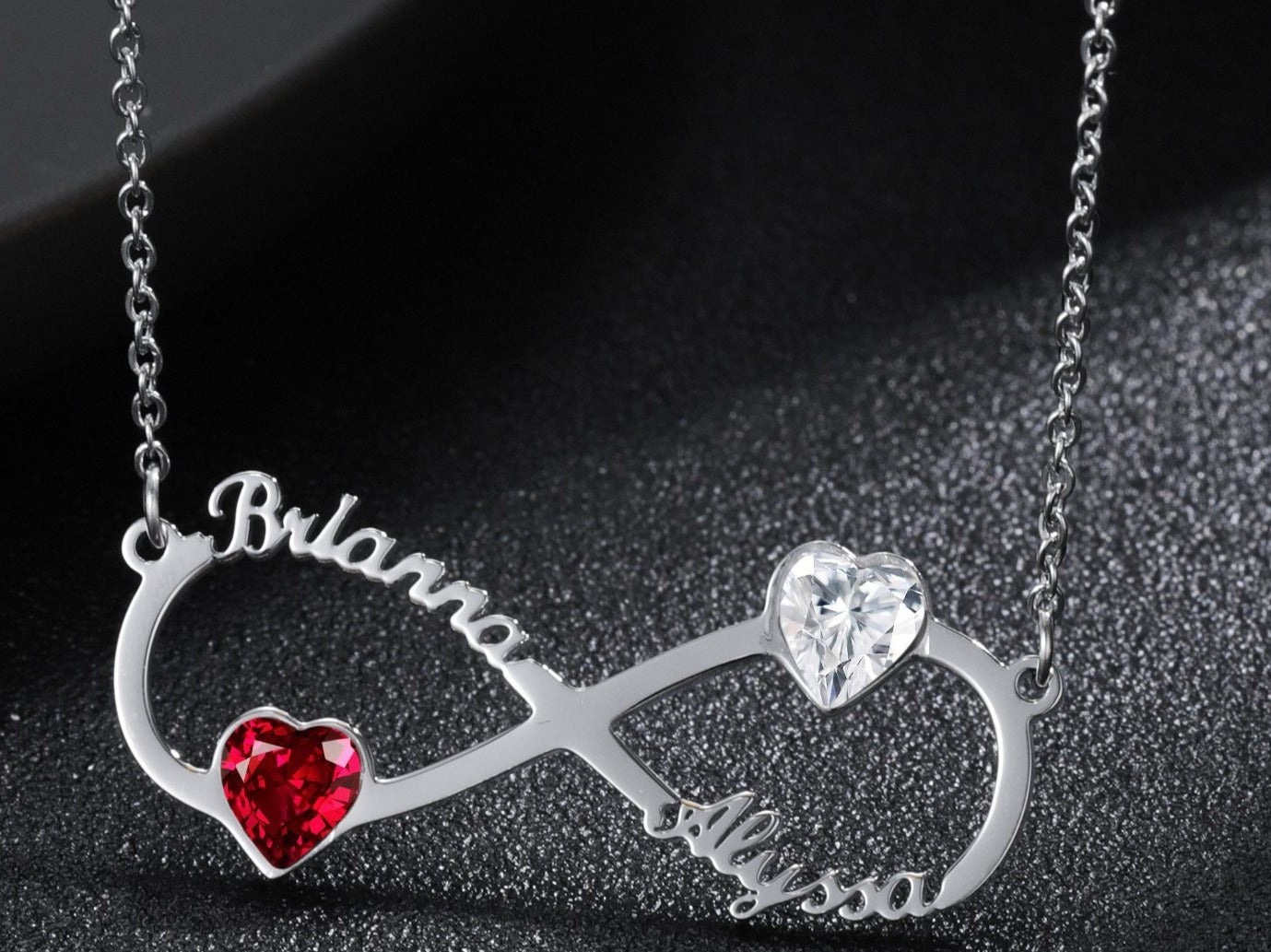 Personalized Birthstone Infinity Name Necklace - Limitless Jewellery