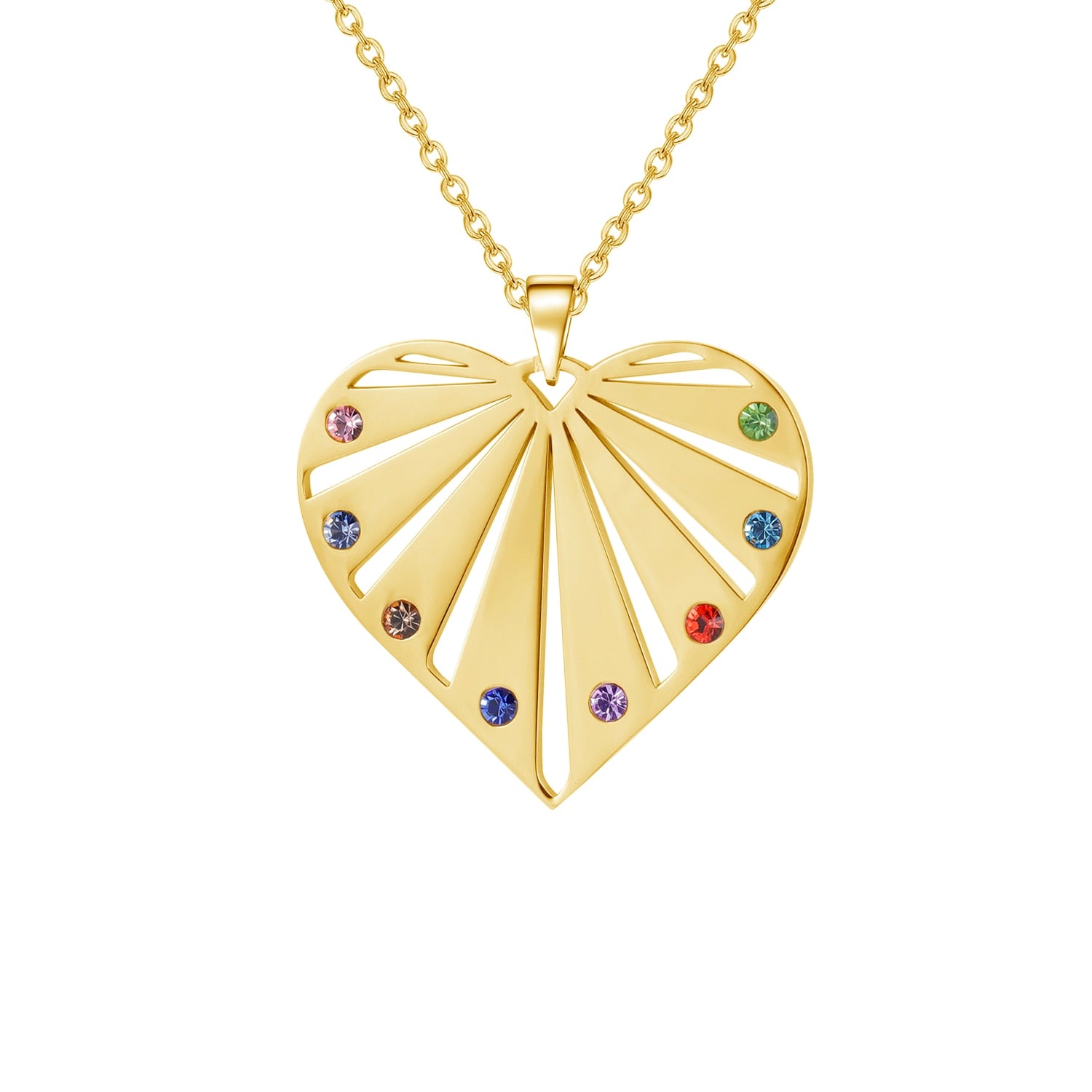 Personalized Heart Birthstone Necklace - Limitless Jewellery