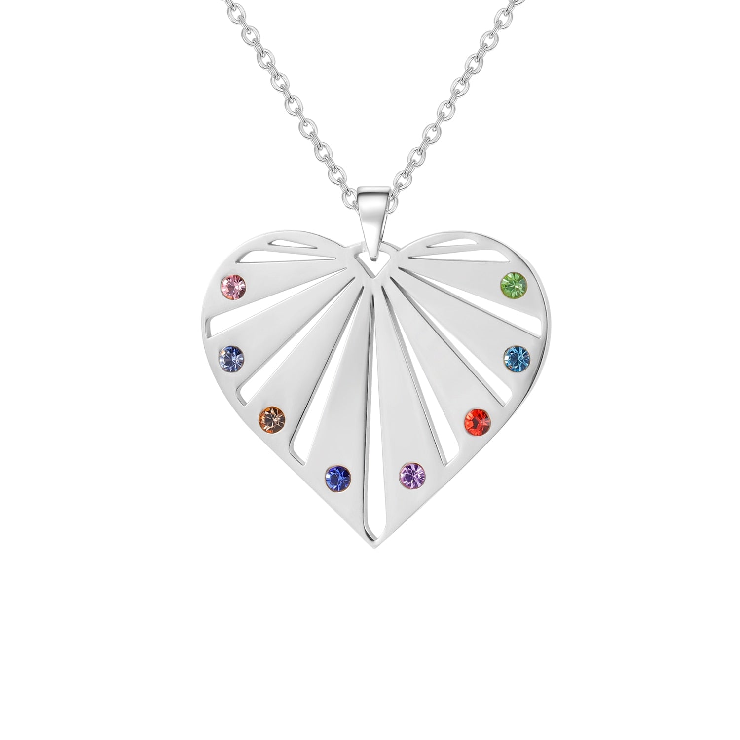 Personalized Heart Birthstone Necklace - Limitless Jewellery