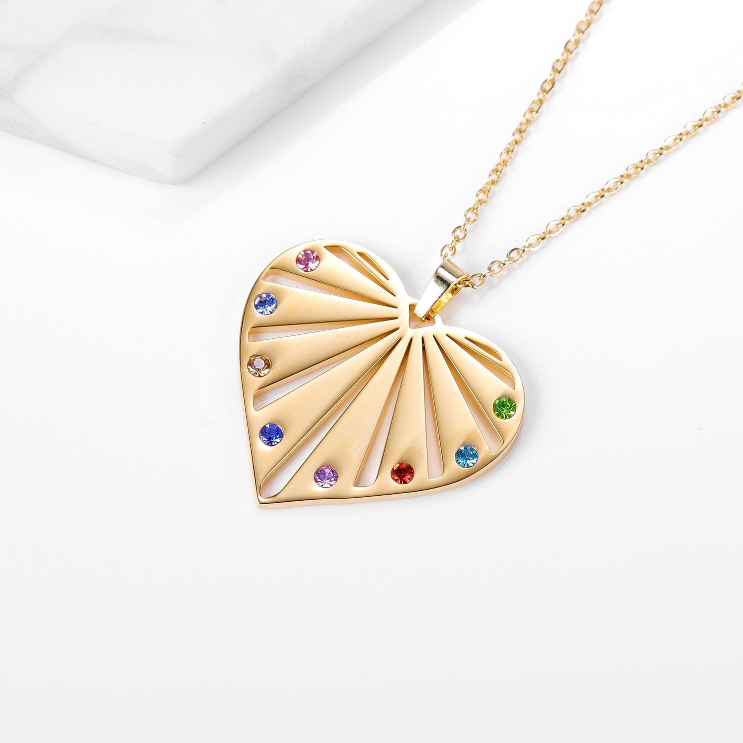 Personalized Heart Birthstone Necklace - Limitless Jewellery