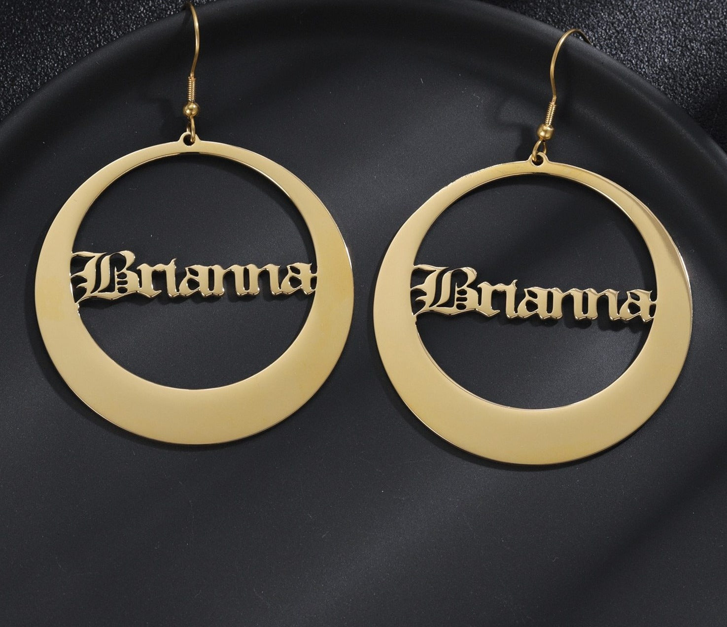 Personalized Round Drop Earrings - Limitless Jewellery