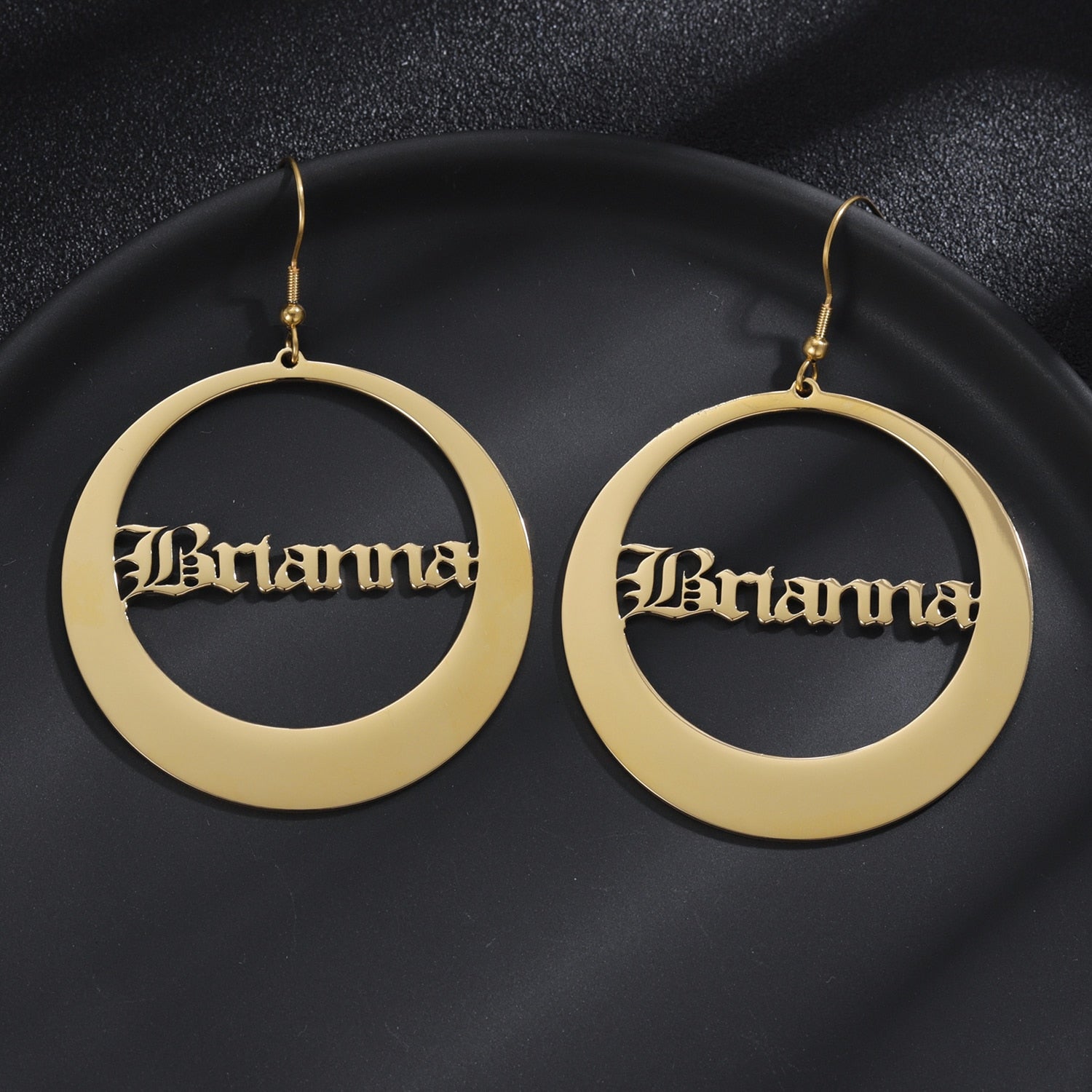 Personalized Round Drop Earrings - Limitless Jewellery