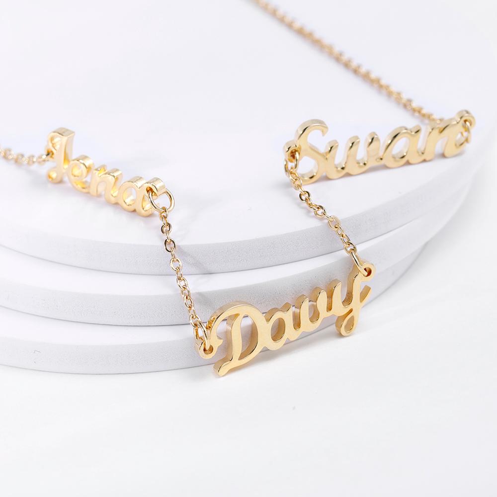 Personalized Three Names Necklace