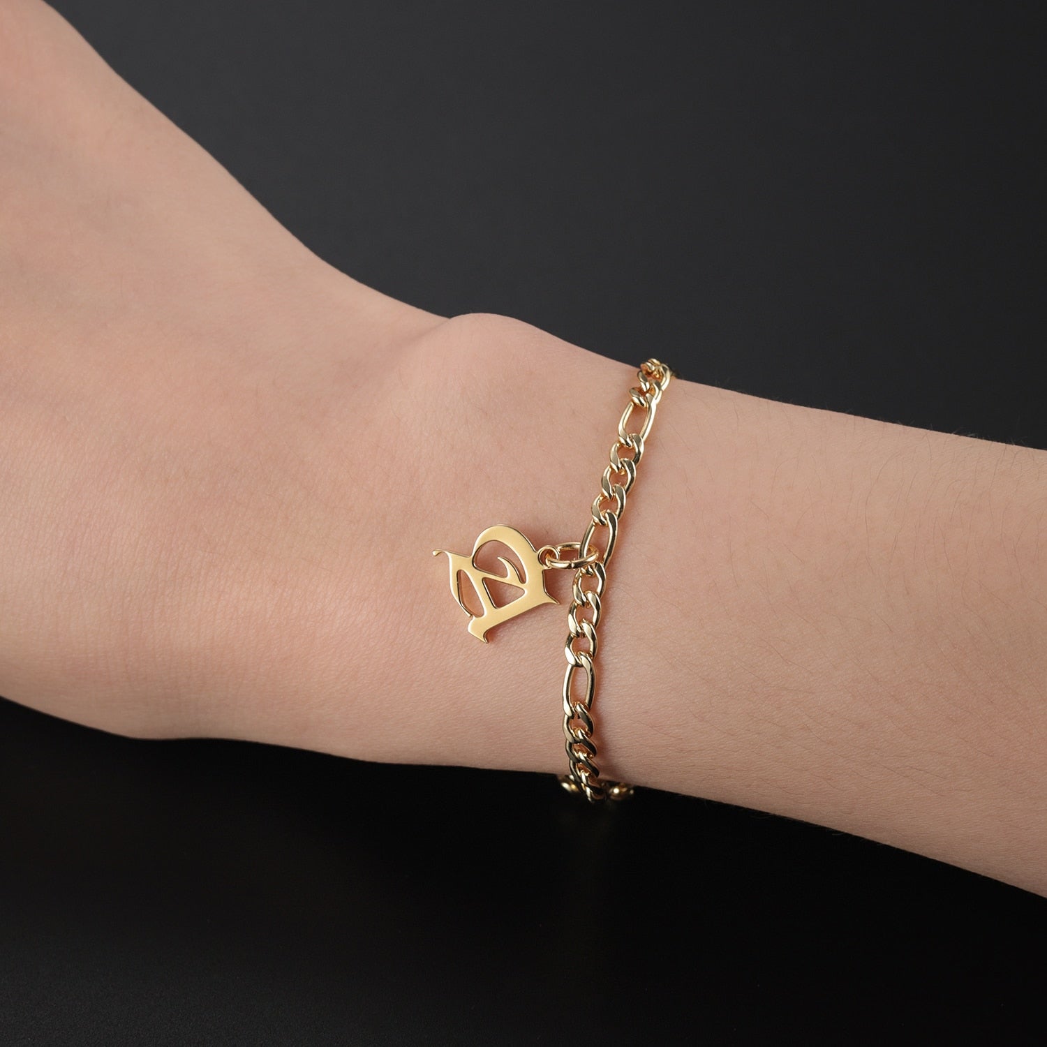 Old English Initial Bracelet - Limitless Jewellery