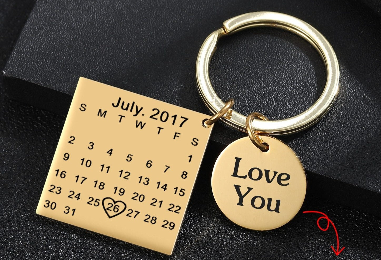 Personalized Calendar Keychain - Limitless Jewellery