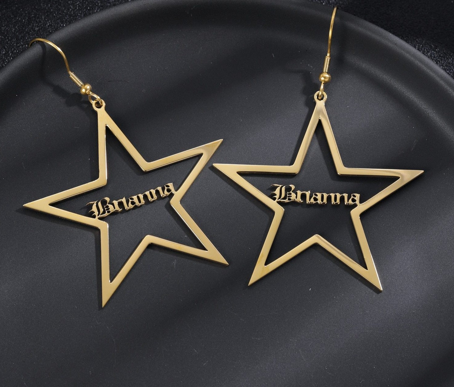 Personalized Star Name Earrings - Limitless Jewellery