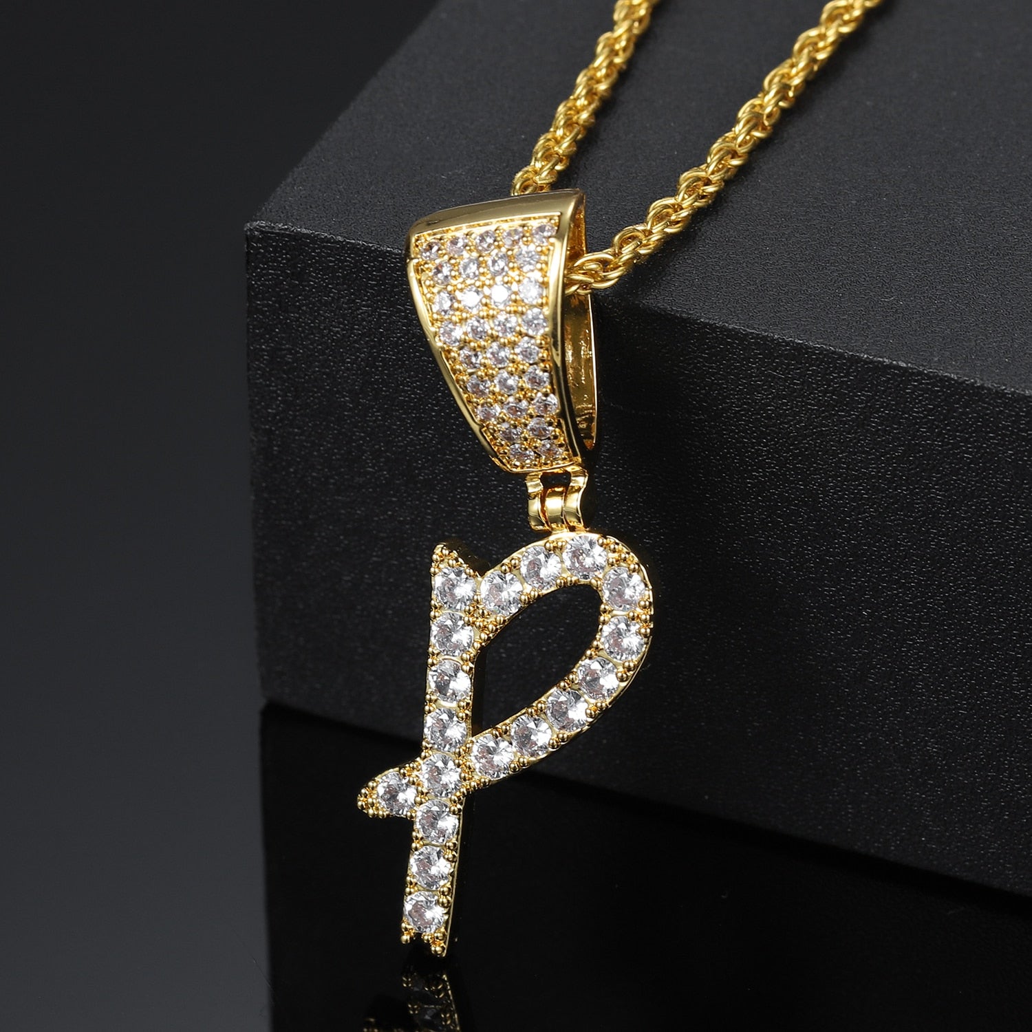 Iced A-Z Initial Necklace - Limitless Jewellery