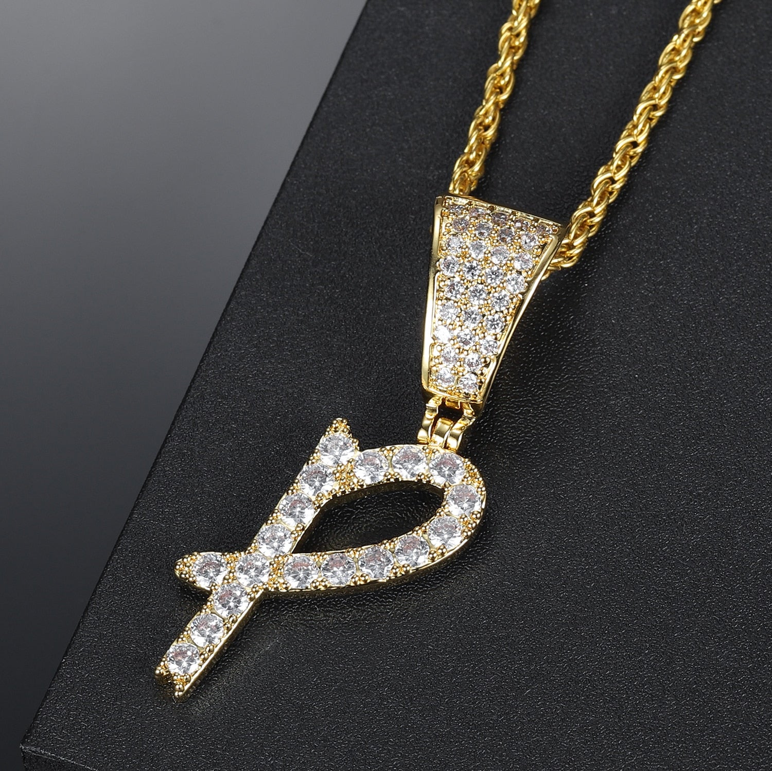 Iced A-Z Initial Necklace - Limitless Jewellery