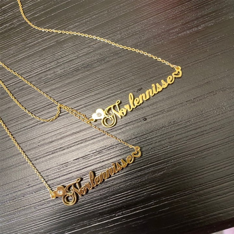 Personalized Iced Stone Heart Necklace - Limitless Jewellery