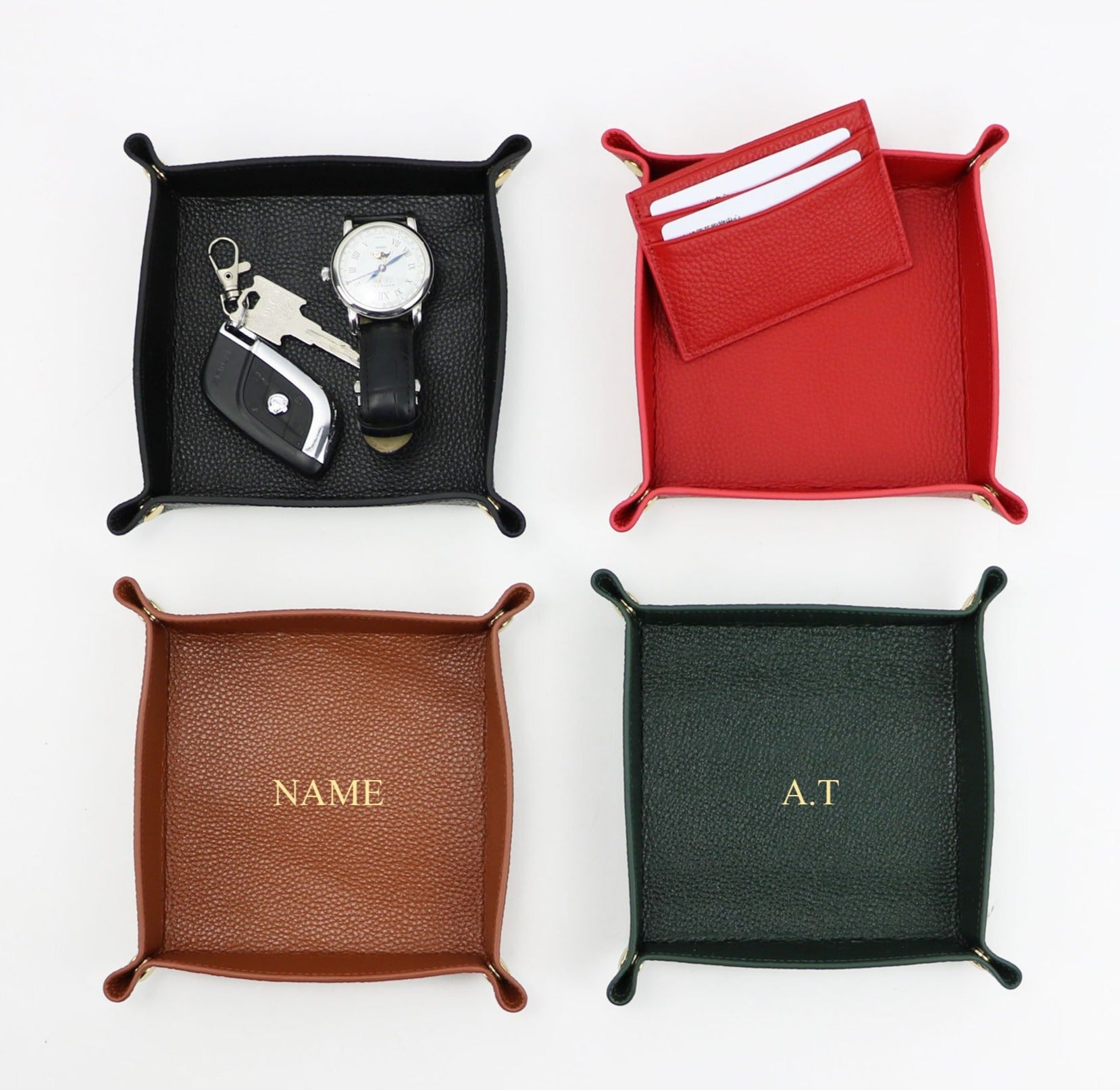 Personalized Monogram Leather Foldable Storage Box