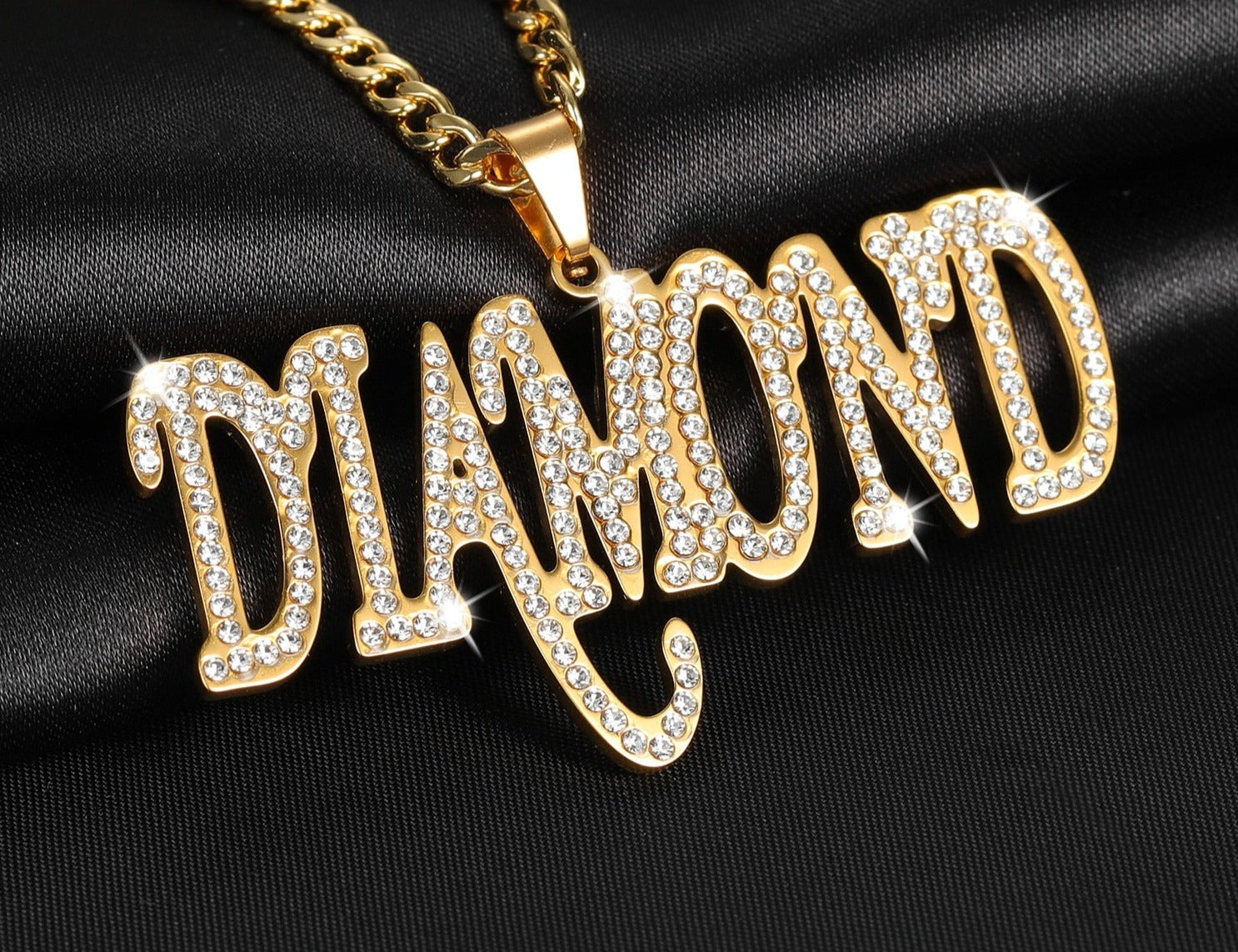 Personalized Big Iced Out Necklace