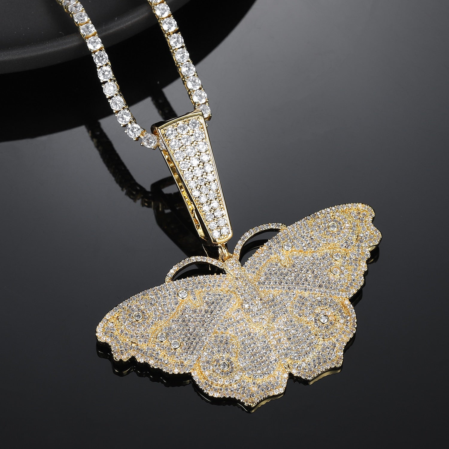Blinged Butterfly Pendant Necklace - Limitless Jewellery
