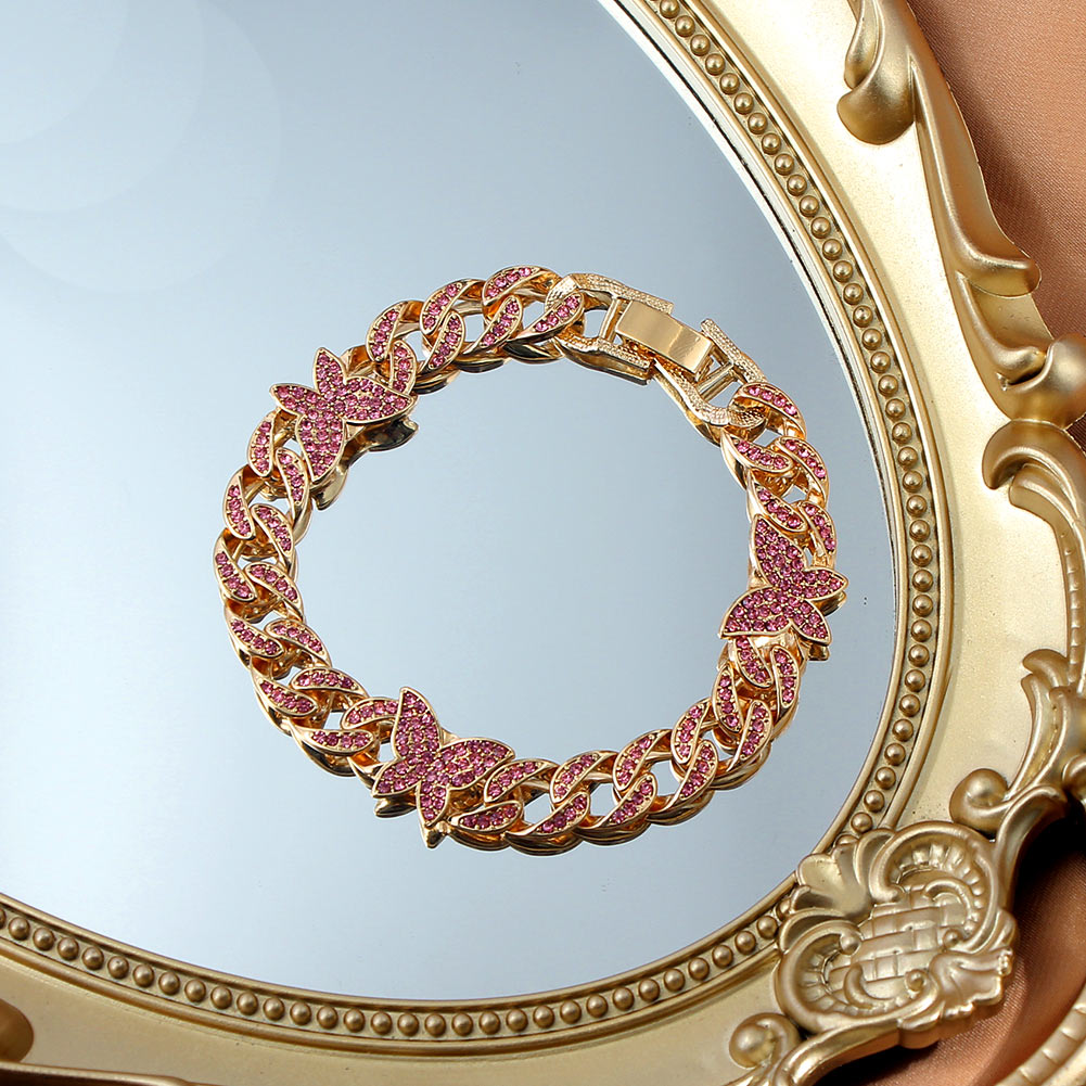 Butterfly Cuban Anklet Bracelet