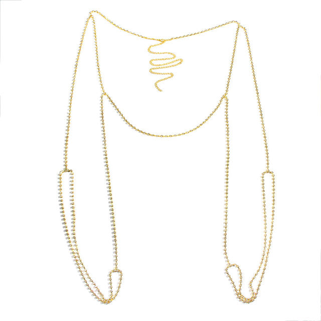 Multi Layer Rhinestone Waist and Thigh Chain