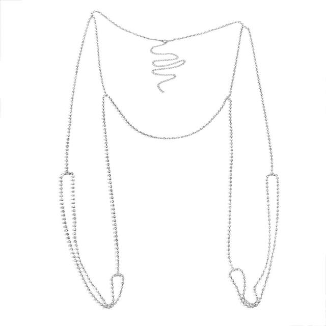 Multi Layer Rhinestone Waist and Thigh Chain