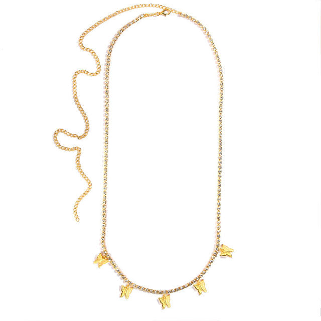 Multi Layer Rhinestone Waist and Thigh Chain