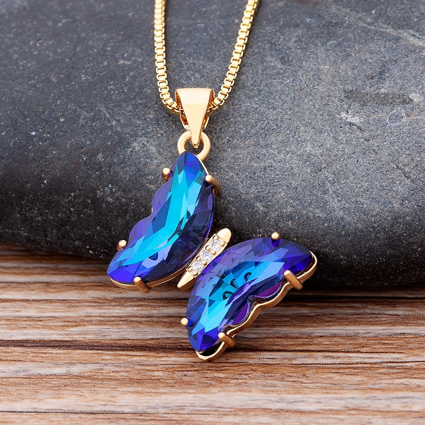Butterfly Crystal Necklace