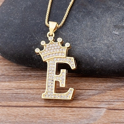Crown Initial Necklace