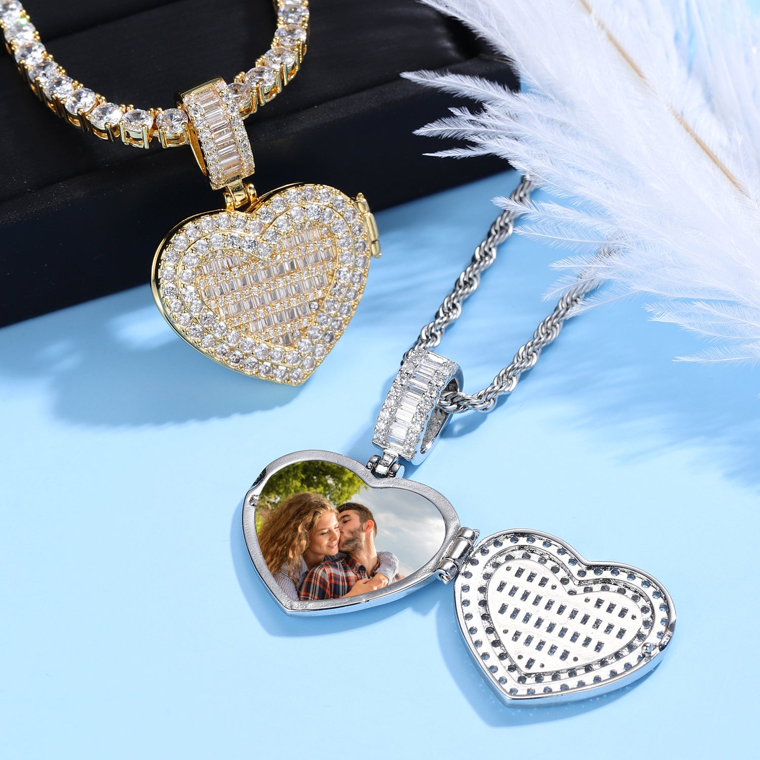 Customized Photo Heart Necklace