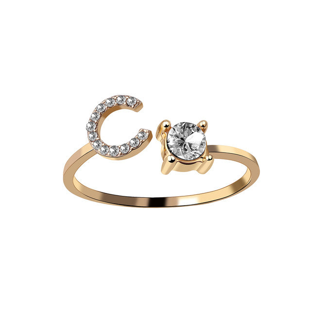 Iced Initial Ring