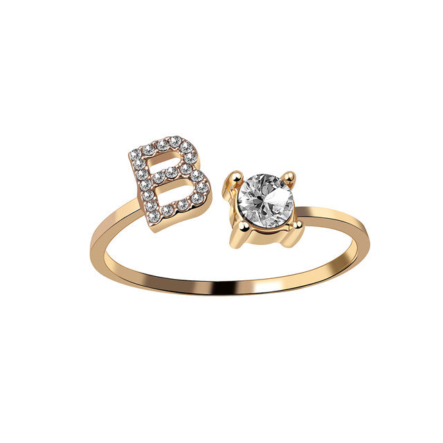 Iced Initial Ring