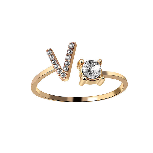 Iced Initial Ring