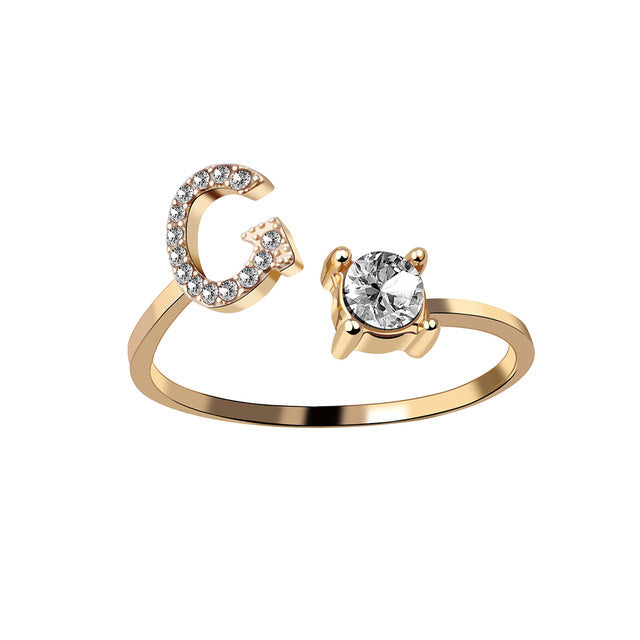 Iced Initial Ring