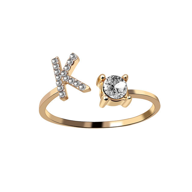 Iced Initial Ring