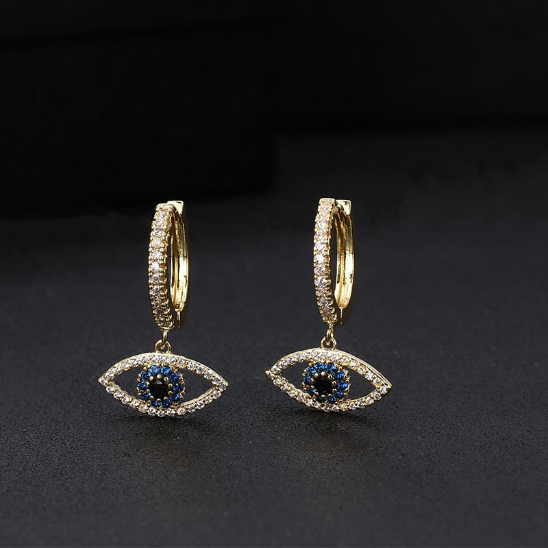 Evil Eye Drop Earrings