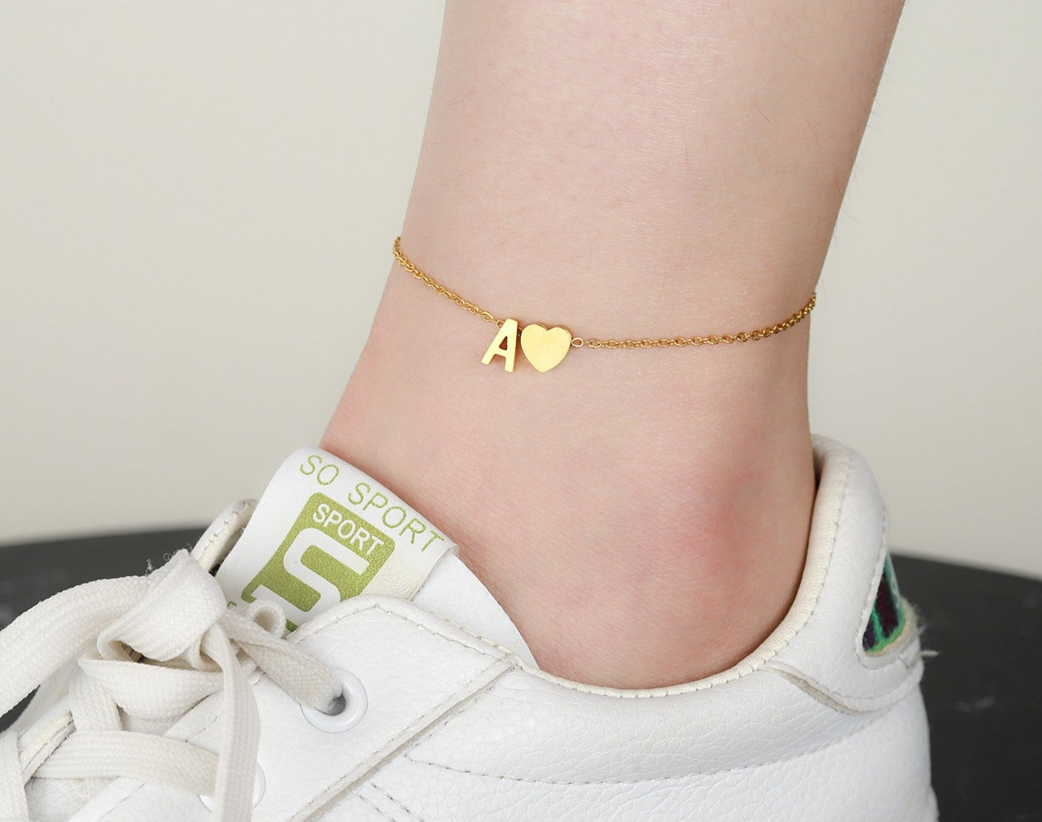 Heart Letter Anklet Bracelet