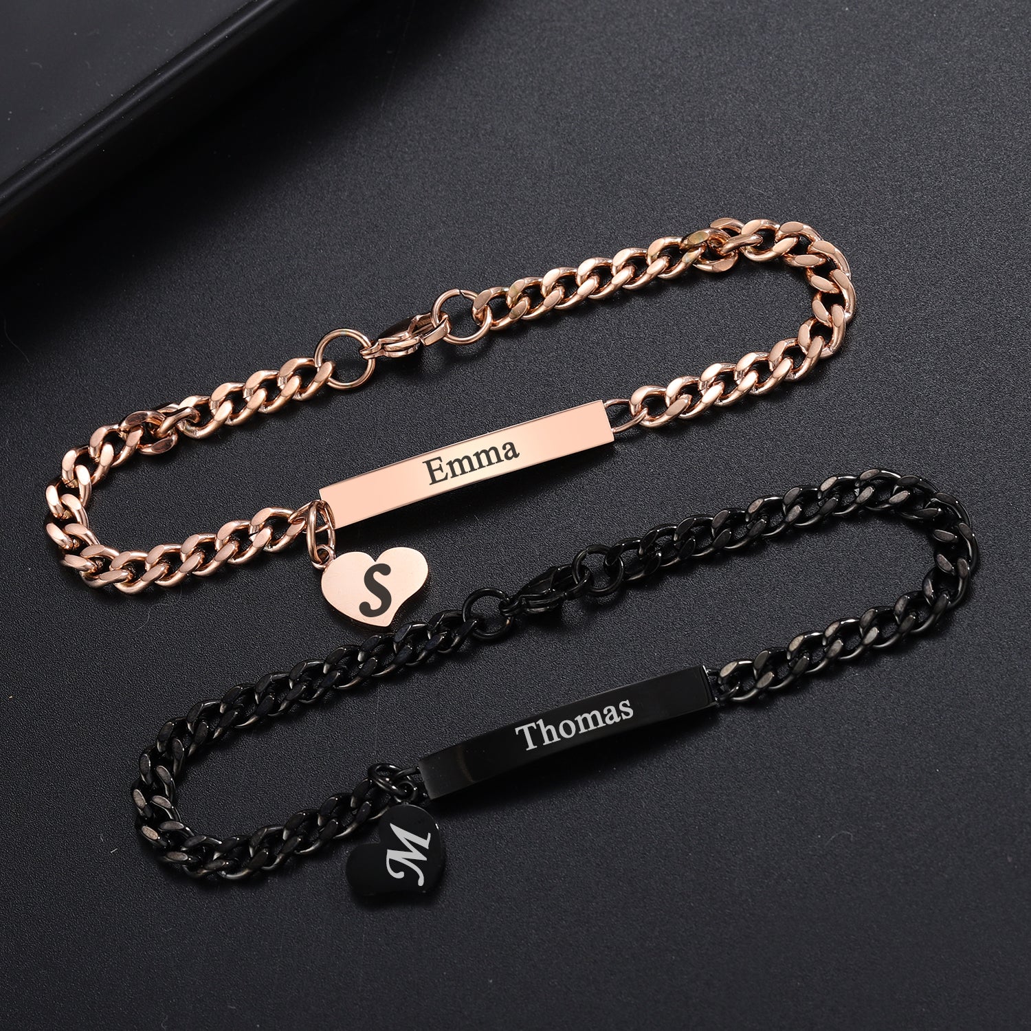 Personalized Heart Initial Bracelet