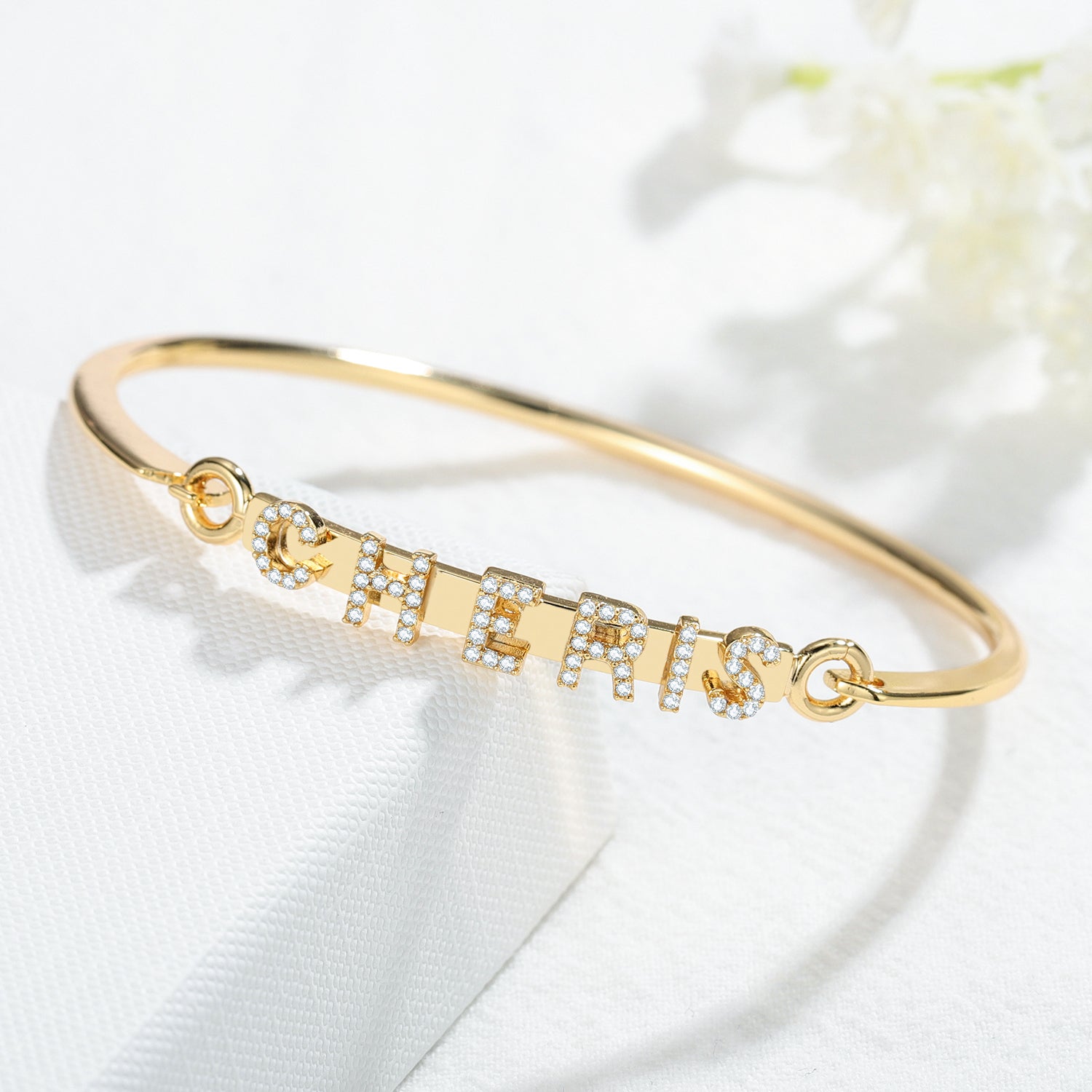 Personalized Iced Bangle