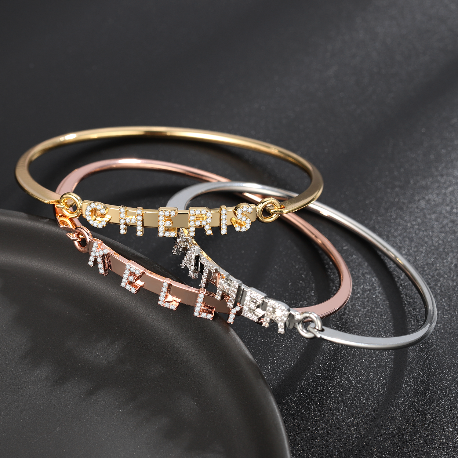 Personalized Iced Bangle