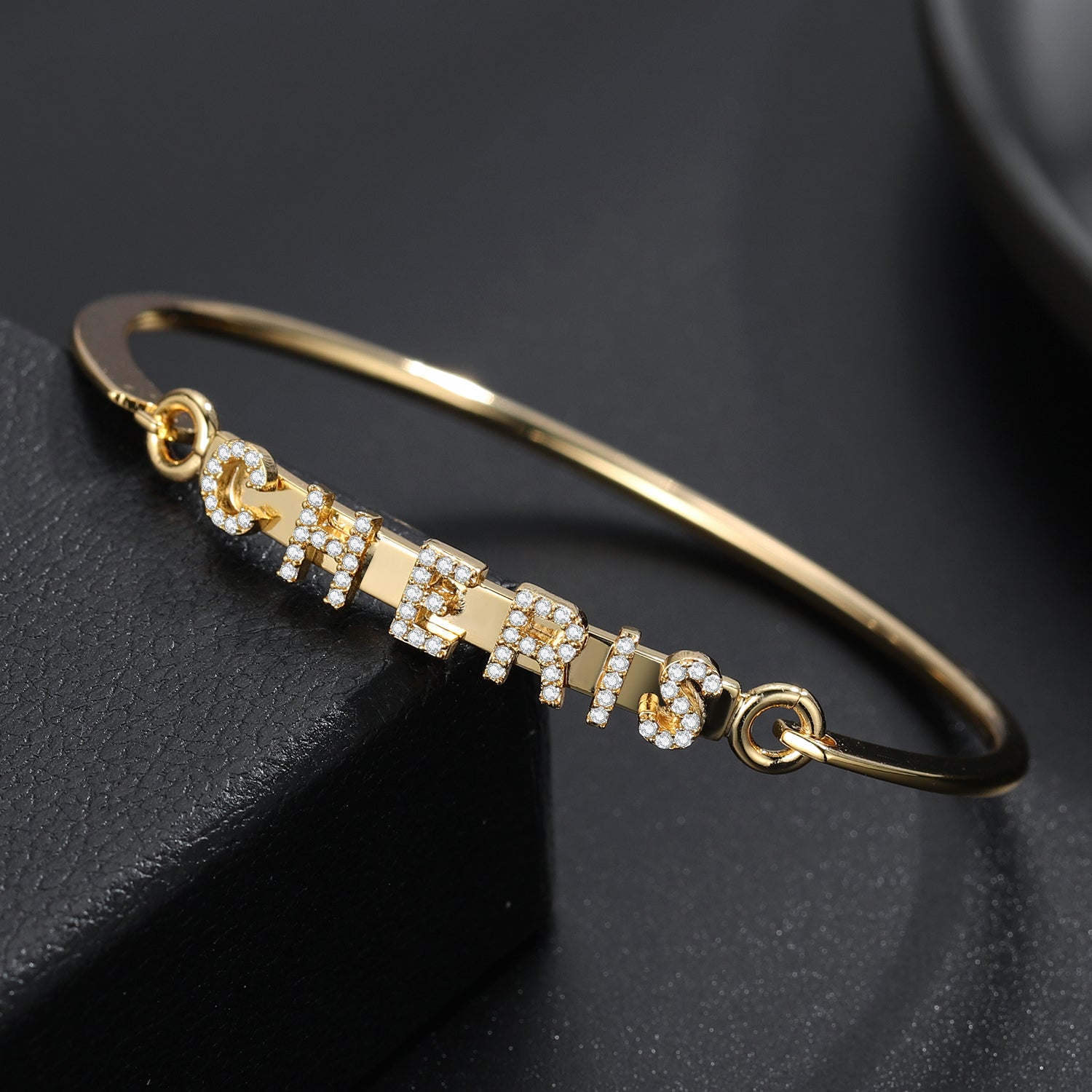 Personalized Iced Bangle