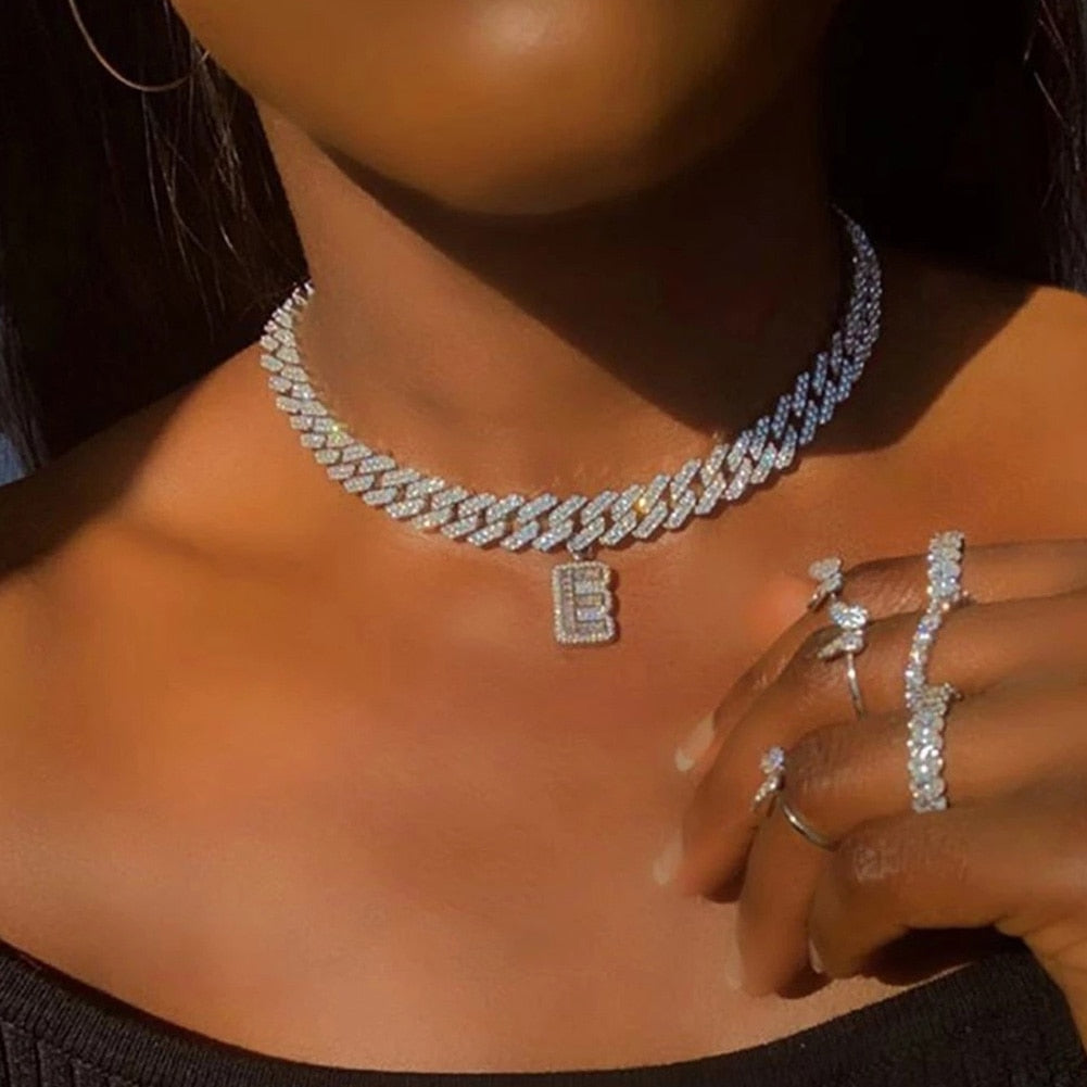 Initial Cuban Chain Necklace
