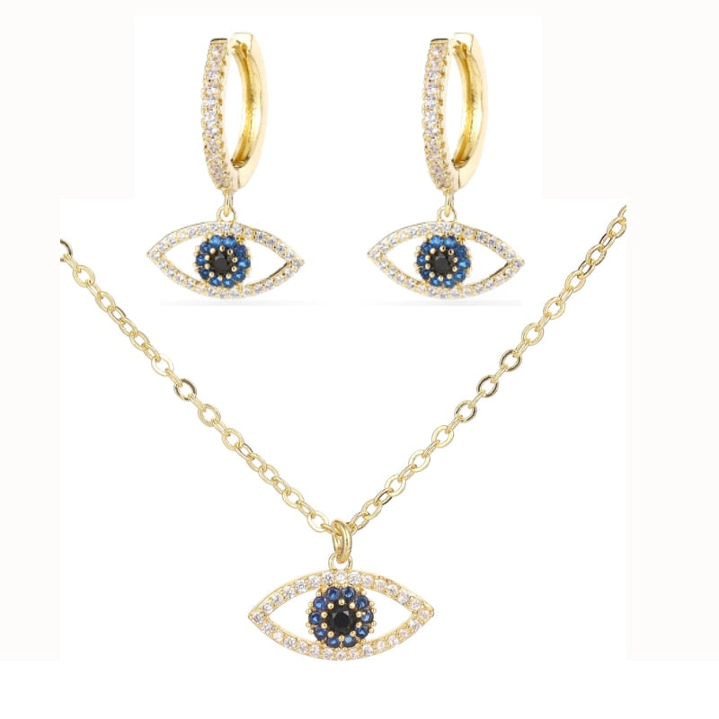 Evil Eye Necklace Set