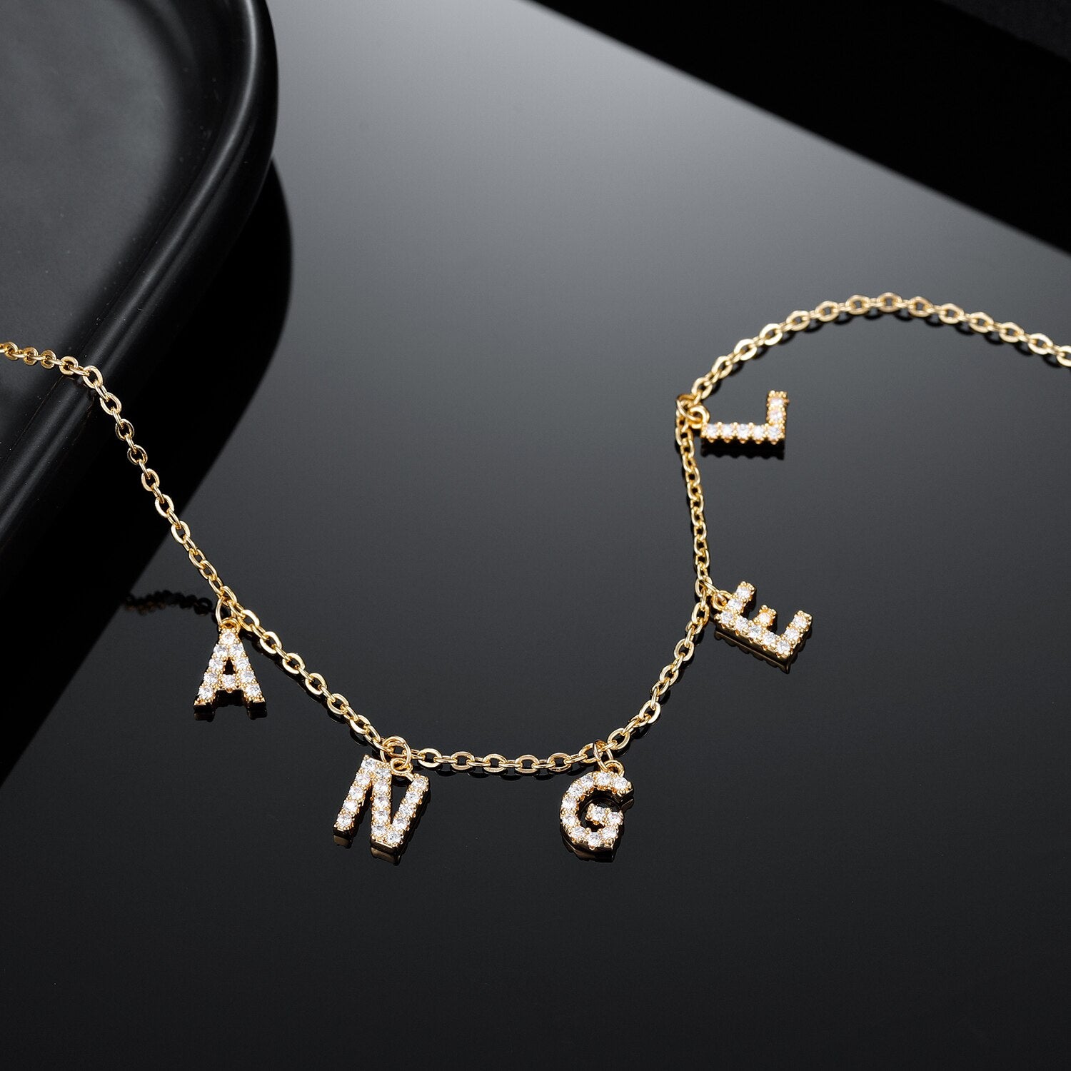 Personalized Iced Initial Necklace