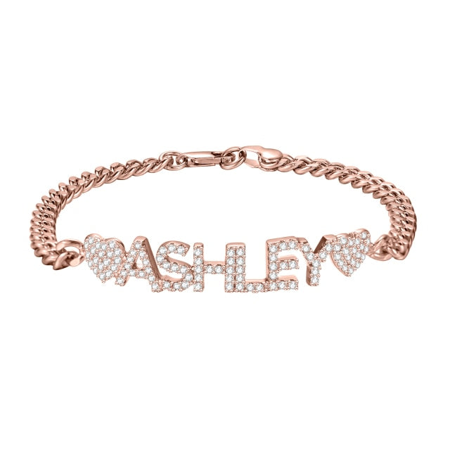 Personalized Iced Butterfly Bracelet