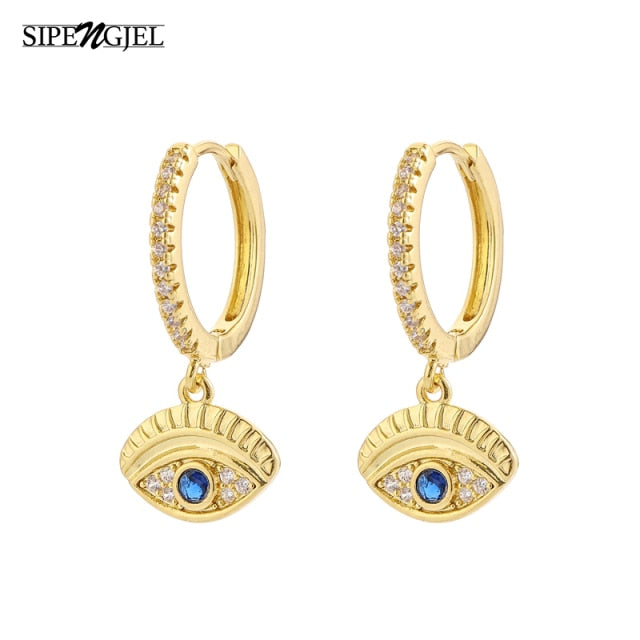 Evil Eye Drop Earrings